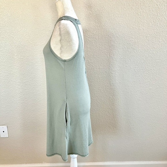 Flawless Green Fit & Flare Shirt Sun Dress Size Small Thin Knit Light Open Back - Picture 11 of 15